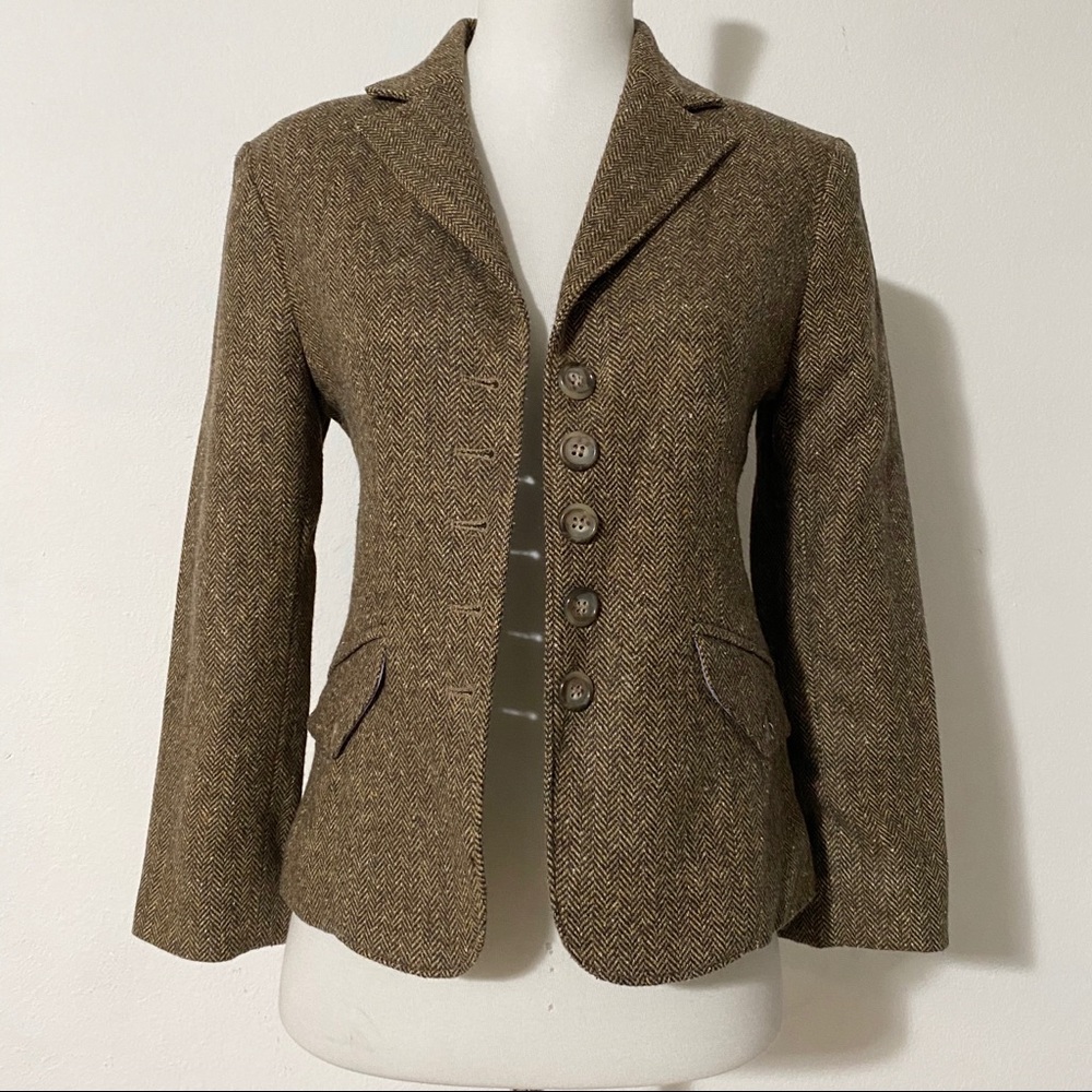 Vintage Brown and purple VINCE Wool Blazer